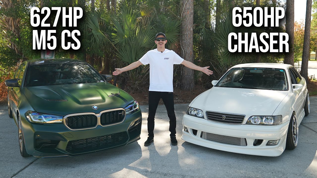 BMW M5 CS vs. 2JZ Toyota Chaser - Battle of the Super Sedans