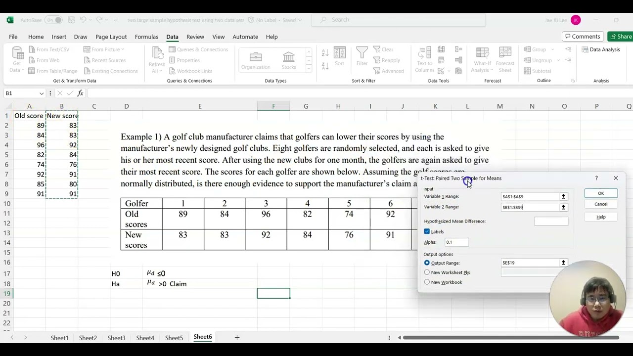 MT 209 Lesson 18-1 two dependent samples hypothesis test