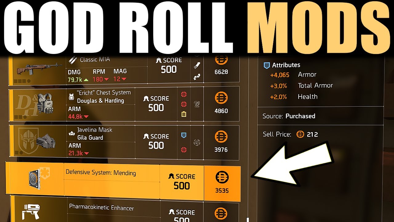 The Division 2 MUST BUY GOD ROLL MODS YOU CAN'T PASS UP | AMAZING DAMAGE & ARMOR MODS!