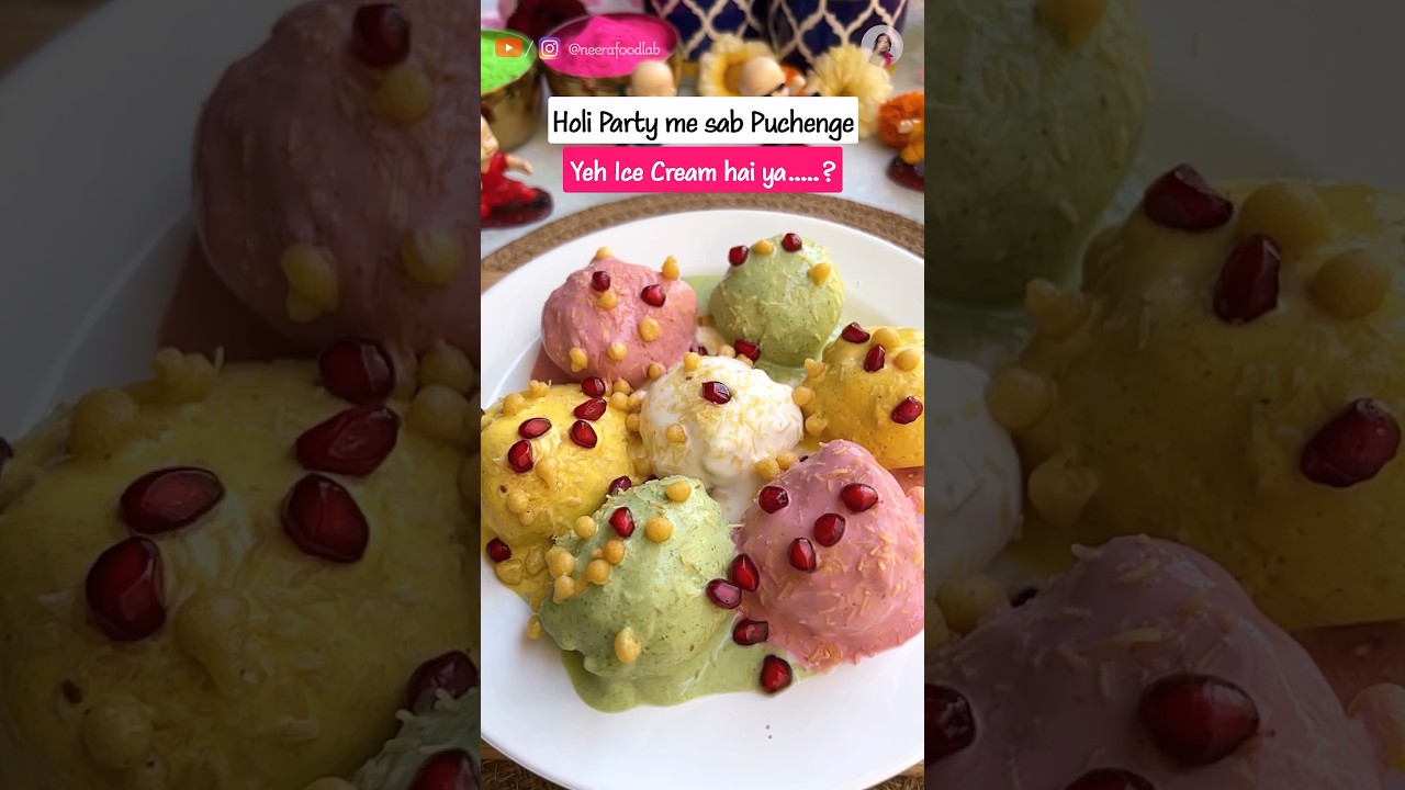 Holi Special Colourful Dahi Bhalla Recipe | Unique Holi Party Starter #recipe #holi #easyrecipe