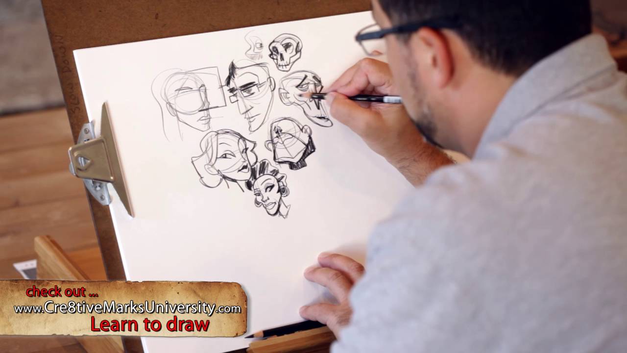 Drawing the Head - Learn To Draw - Drawing Lesson with Cre8tiveMarks University