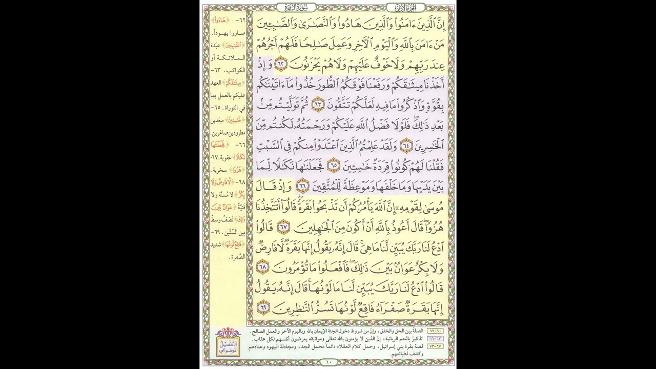 تحفيظ القران - سورة البقرة صفحة 10 - مكررة 5 مرات - بصوت الشيخ الحصري