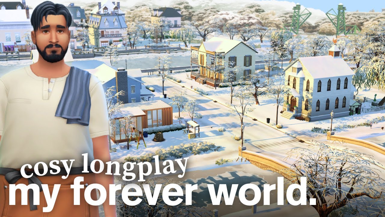 ❄️Уютный зимний ресторан! | Chill Sims 4 Forever World Longplay с комментариями❄️