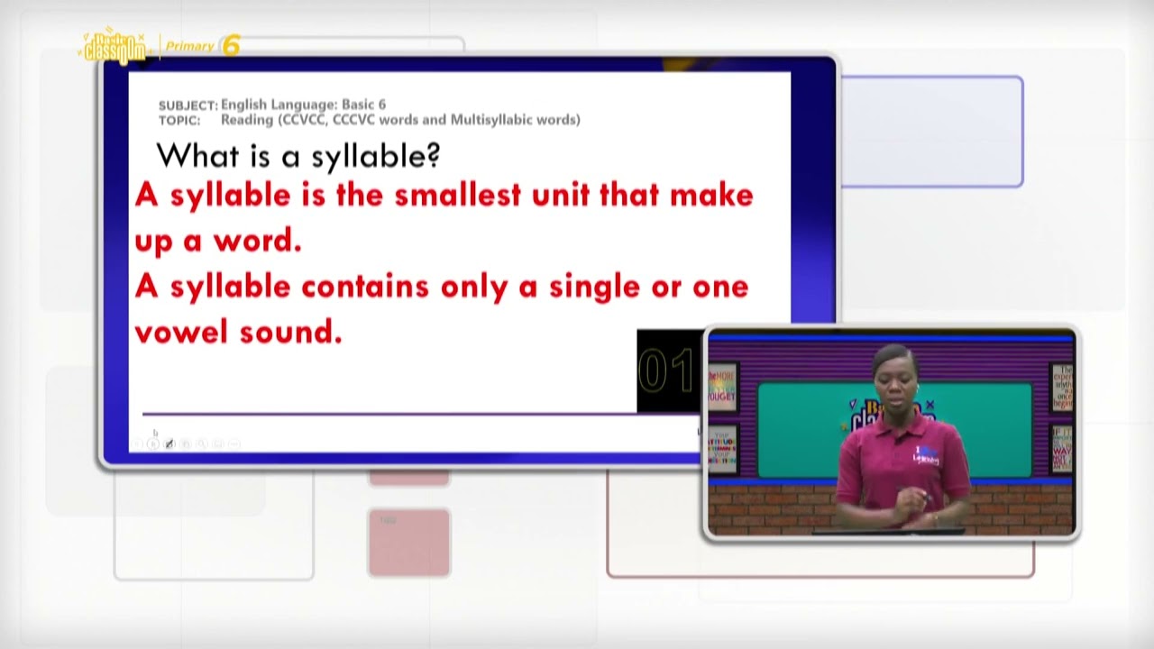 Basic 6 - English language - Reading CCVCC Words and Multisyllabic Words 16