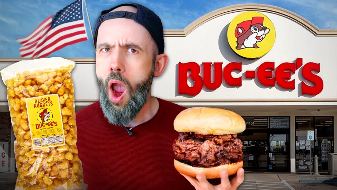 Съесть всё подряд на самой большой в мире автозаправке (Buc-ee’s)