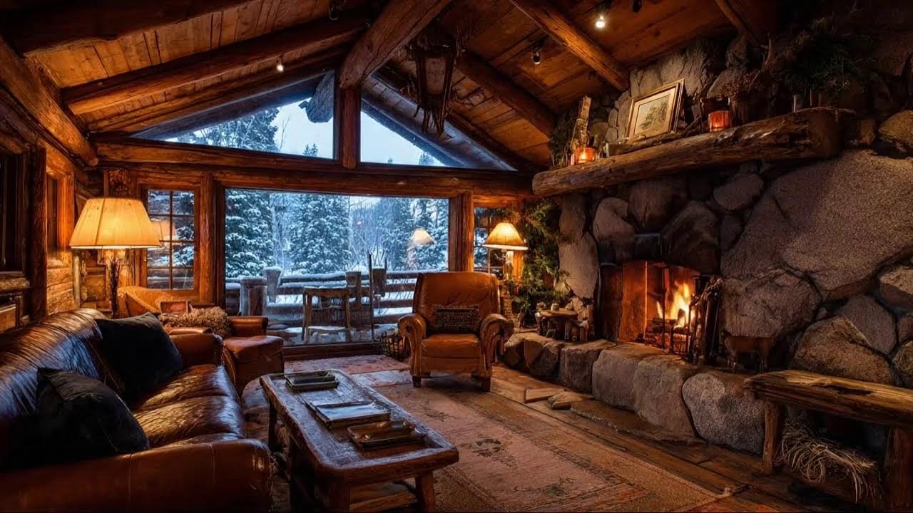 Cozy Cabin Jazz 🏡✨ | Live Morning Background Music for Calm Focus & Relax