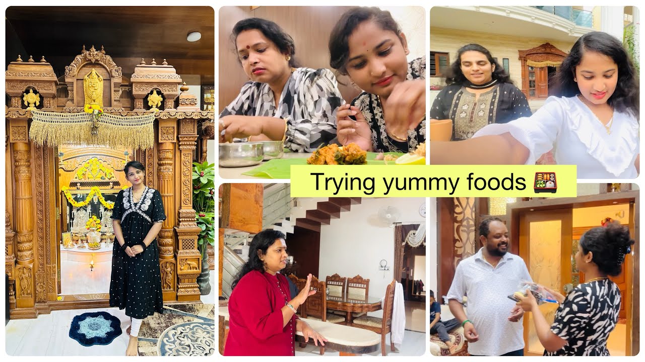 An Entire week of trying tasty foods 🍱😍||Mummy jothe outing 🛍️||SPURTHI VLOGS||