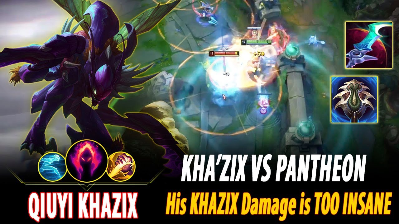 RANK 1 KHAZIX CN - QIUYI KHA'ZIX VS PANTHEON | CN MASTER PATCH 14.4