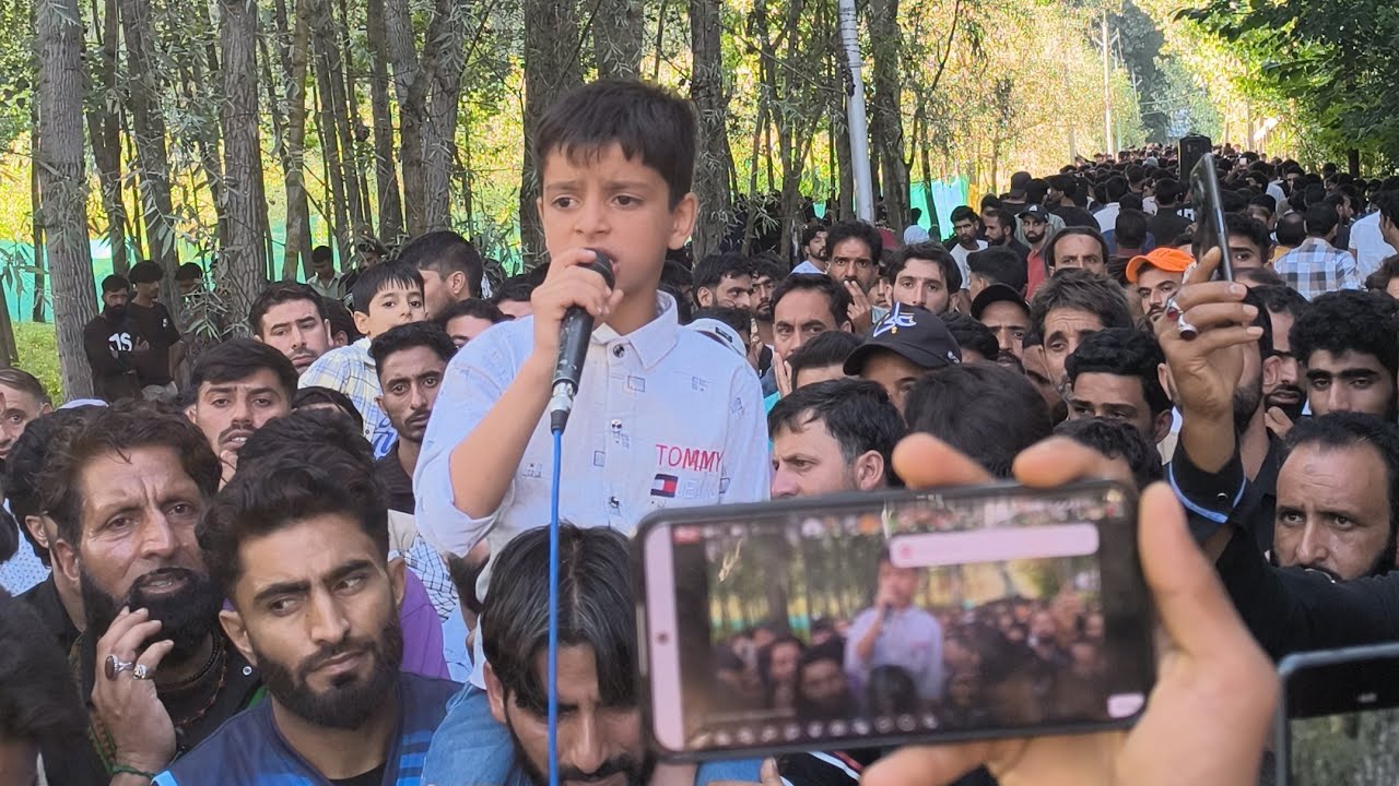 Heart Touching kashmiri Noha by a small kid on 29 safar 2025 at Tularzoo Sonawari #kashmirinoha 