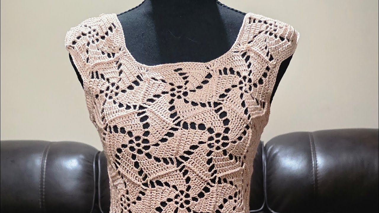 Blusa a crochet punto flor en espiral🥰 (primera parte 🧶)