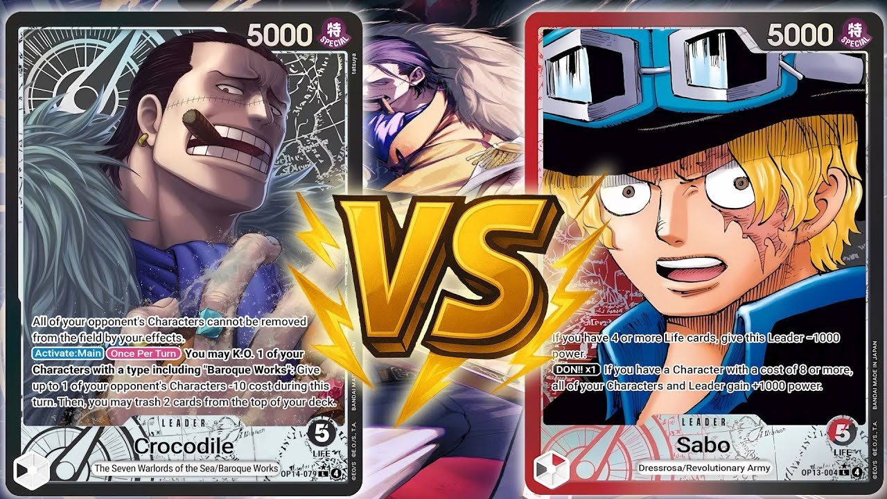 B Crocodile Vs RB Sabo | OPTCG Sim Gameplay | OP14