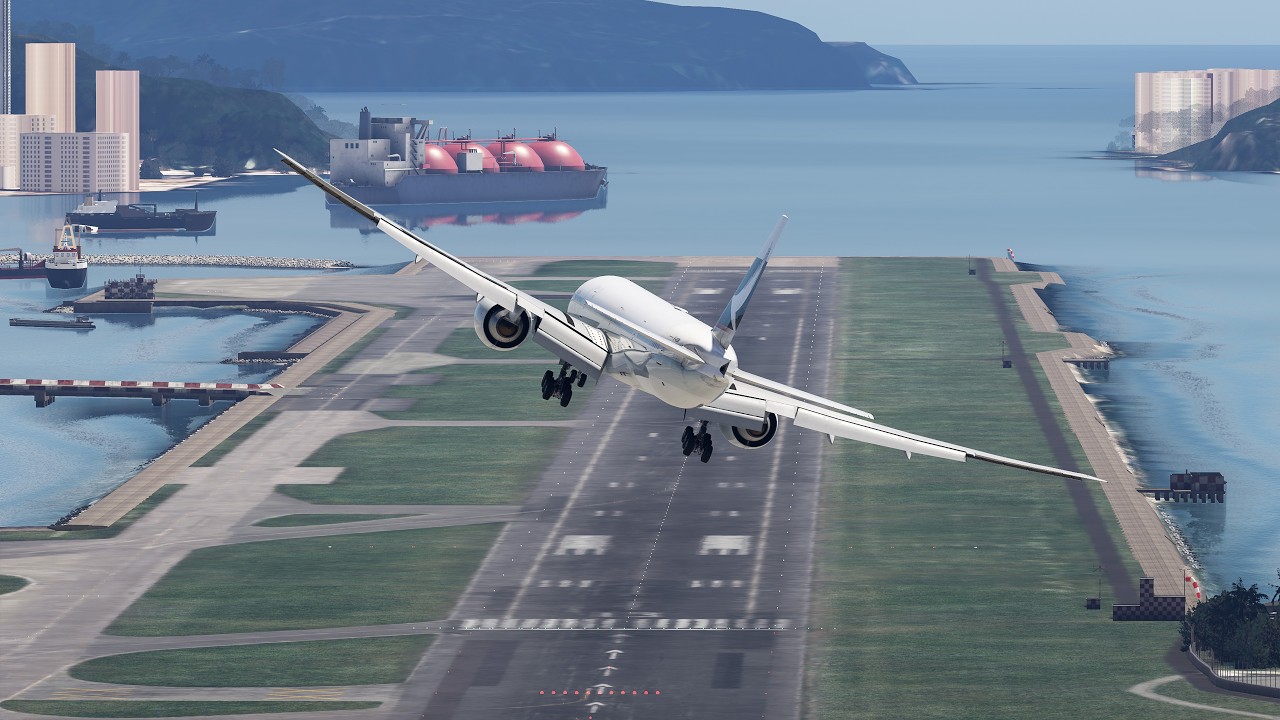 MSFS | PMDG 777-367(ER) Taipei TPE - Kai Tak HKG | Landing