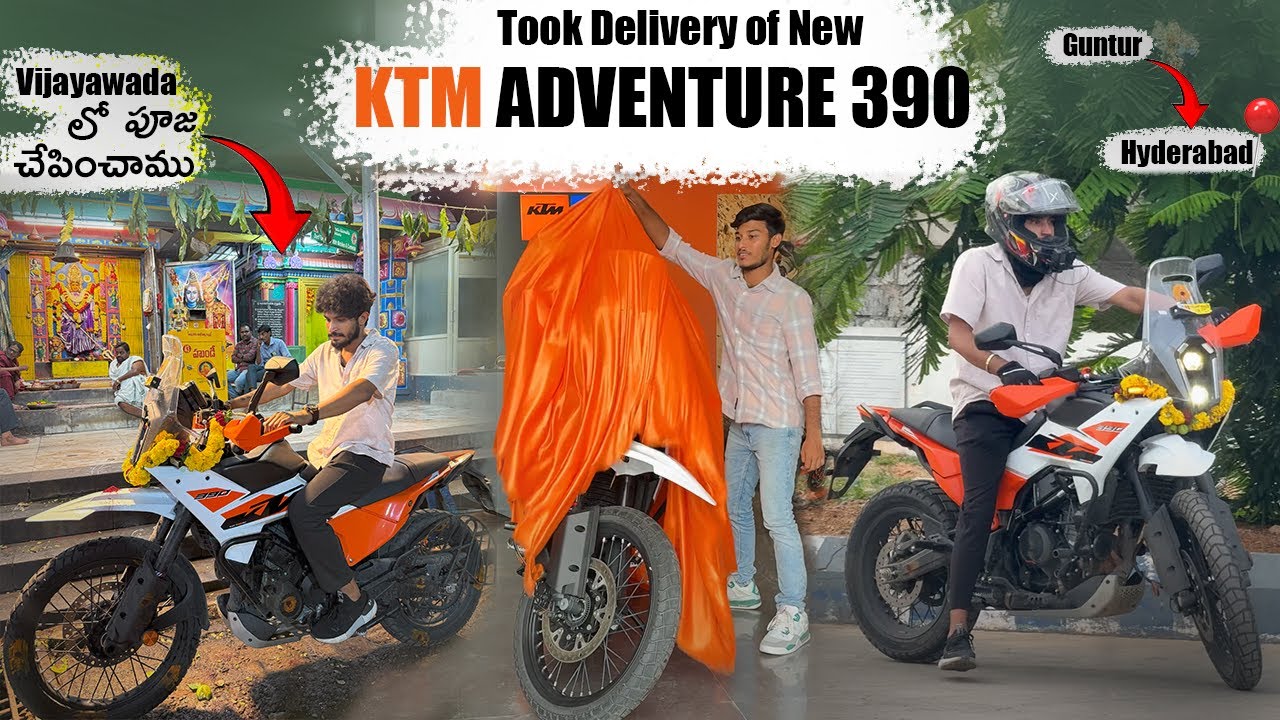 KTM ADVENTURE 390🏍️ DELIVERY తీసుకున్నాము🎉🎉|| Guntur to HYDERABAD RIDE 🔥|| VIJAYAWADA || MOTOVLOG ||