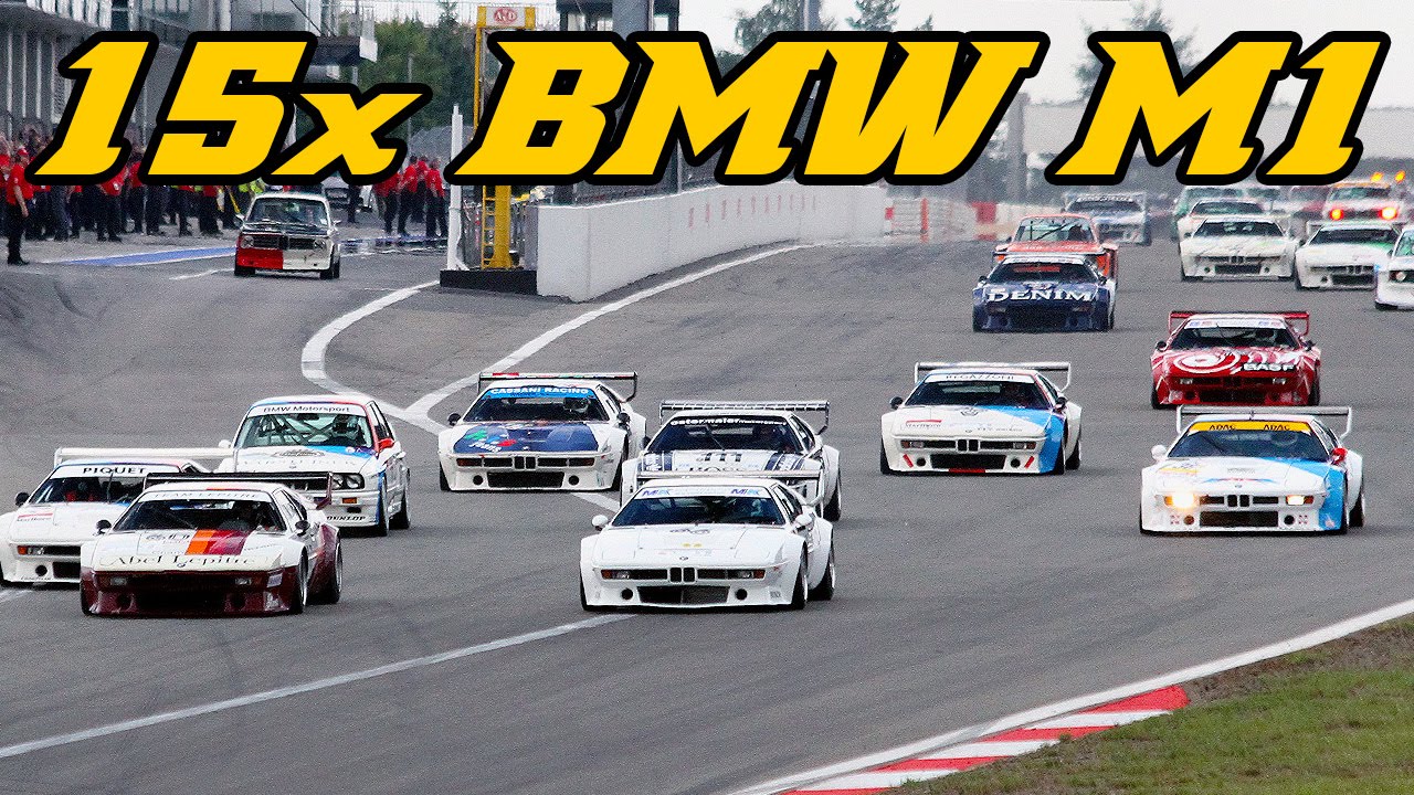 15x BMW's M1 vs E30 M3, 3.0 csl, 635, e21 group 5 and many more (Oldtimer GP 2013)
