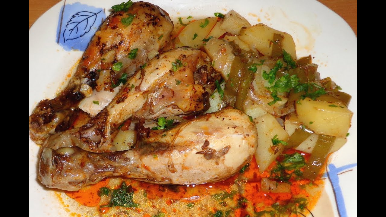 Pollo con patata, cebolla y pimiento al microondas ( a lo pobre ), rapido y facil sin bolsa.