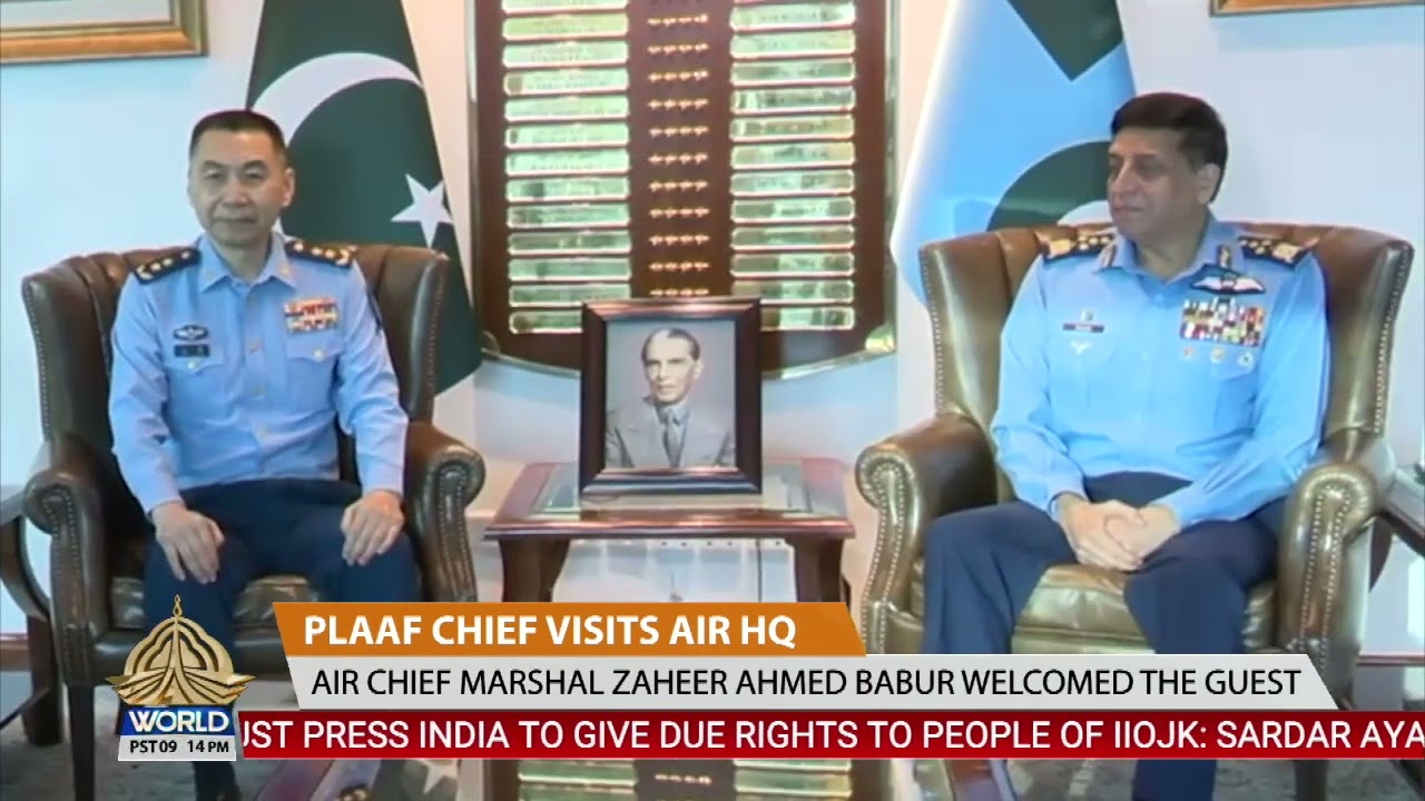 PLAAF CHIEF VISITS AIR HQ | AIR CHIEF MARSHAL ZAHEER AHMED BABUR WELCOMED THE GUEST