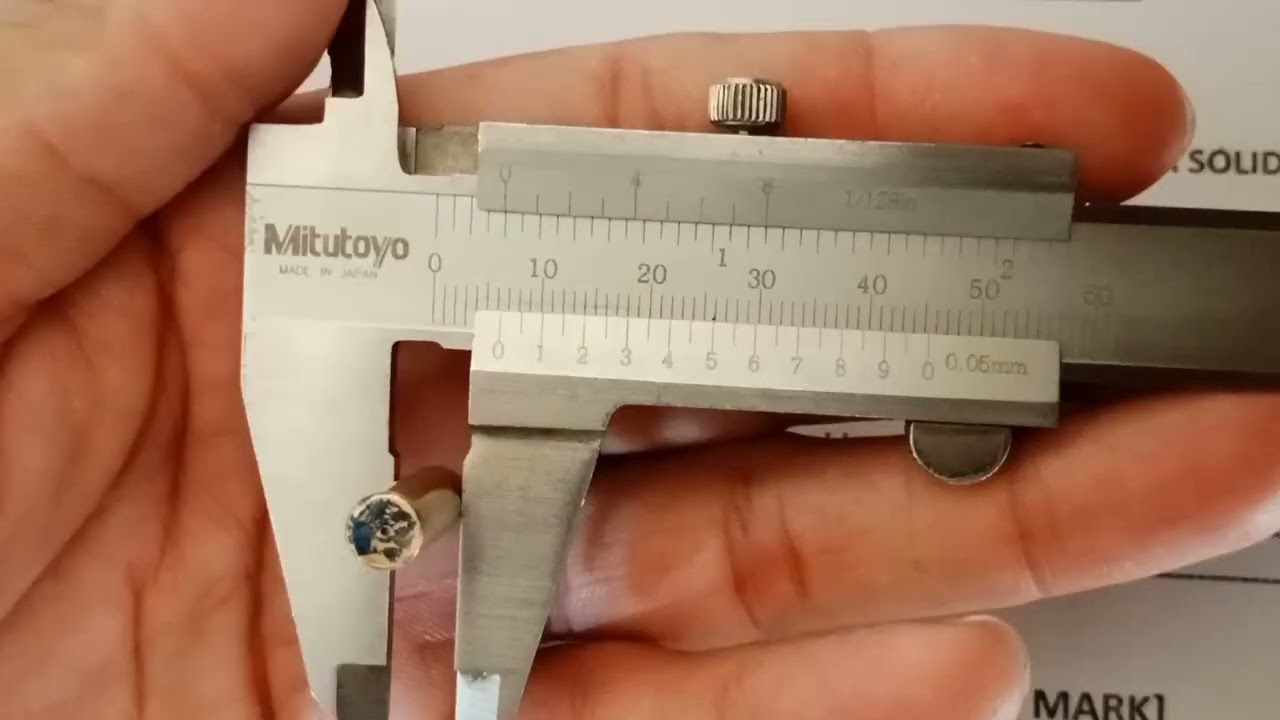 How to measure cross sectional area by measuring diameter of a solid cylinder with vernier caliper