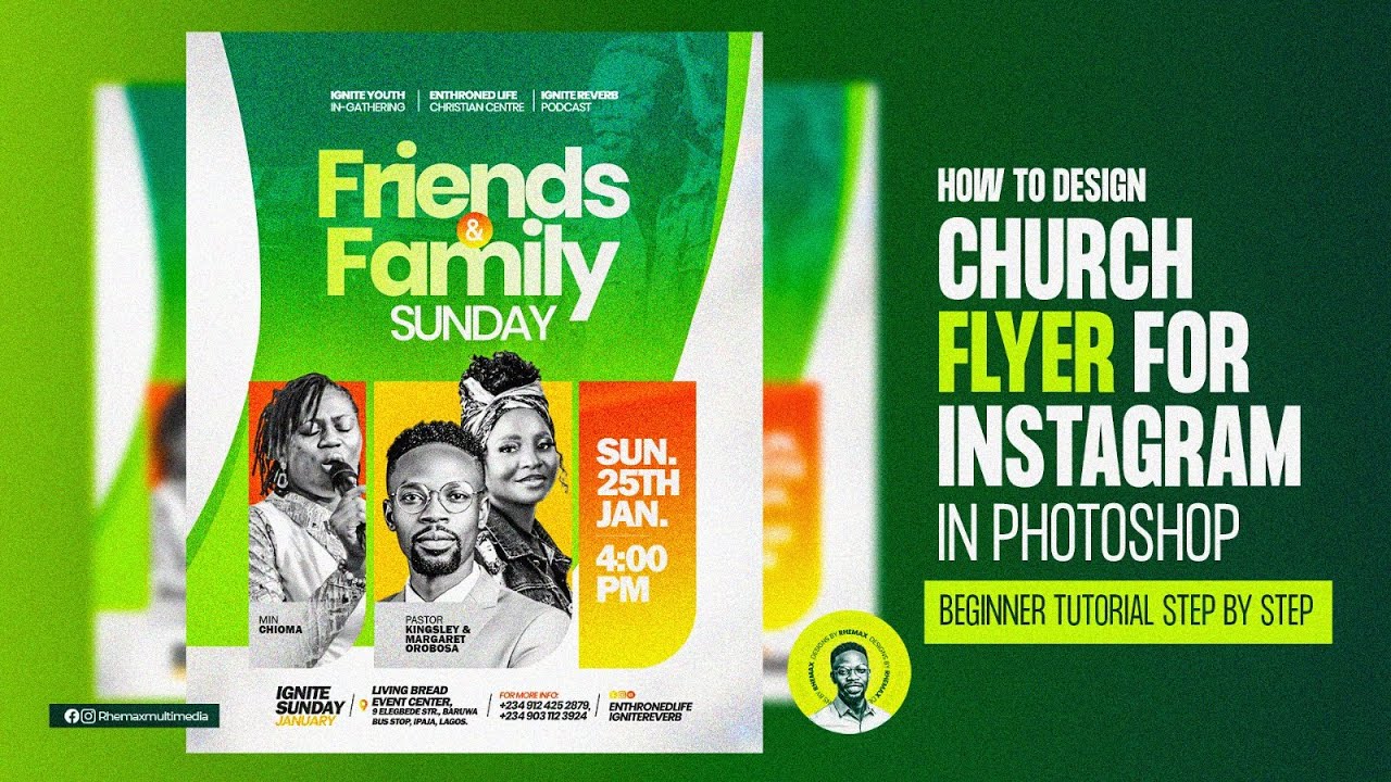 How to Design Church Instagram Flyer in Photoshop | Beginner Guide