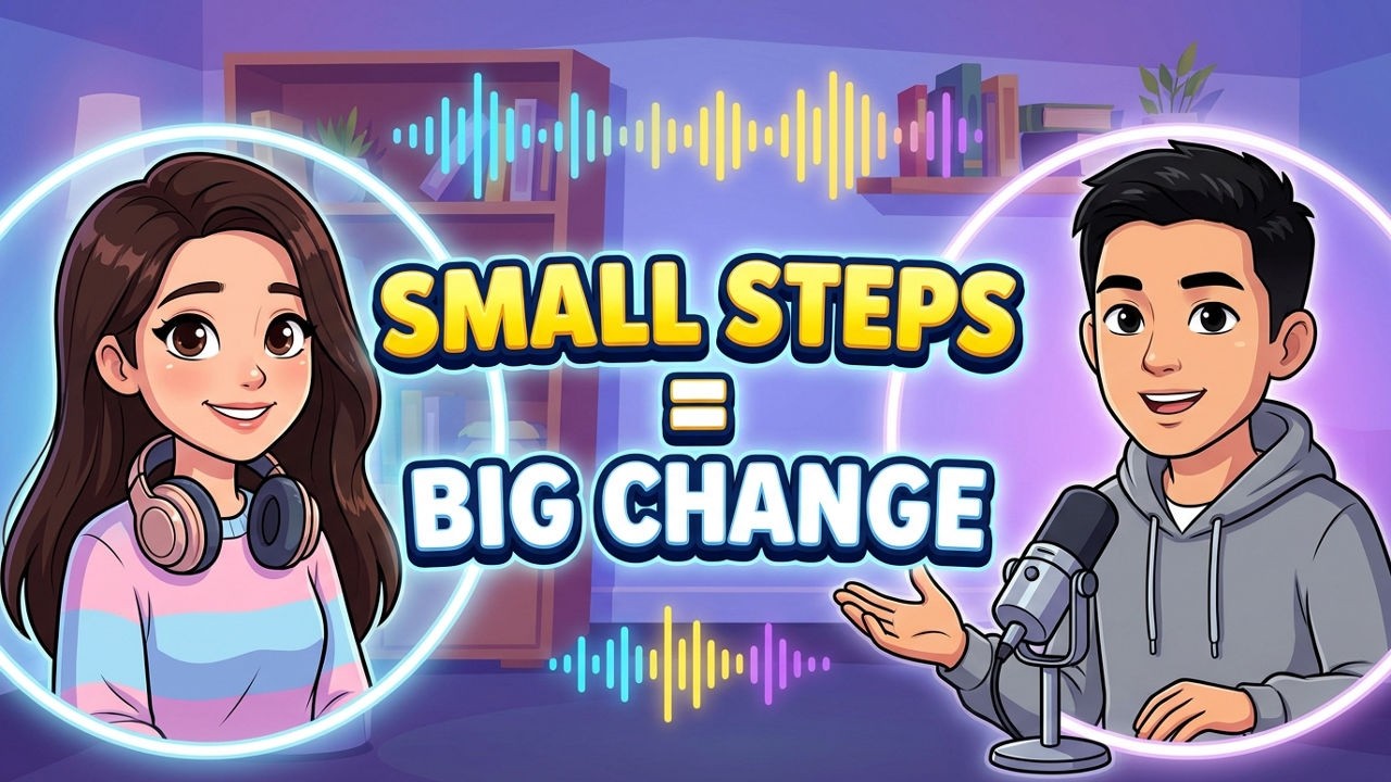 Small Steps, Big Change in 2026 | Boy & Girl English Podcast for Speaking Confidence