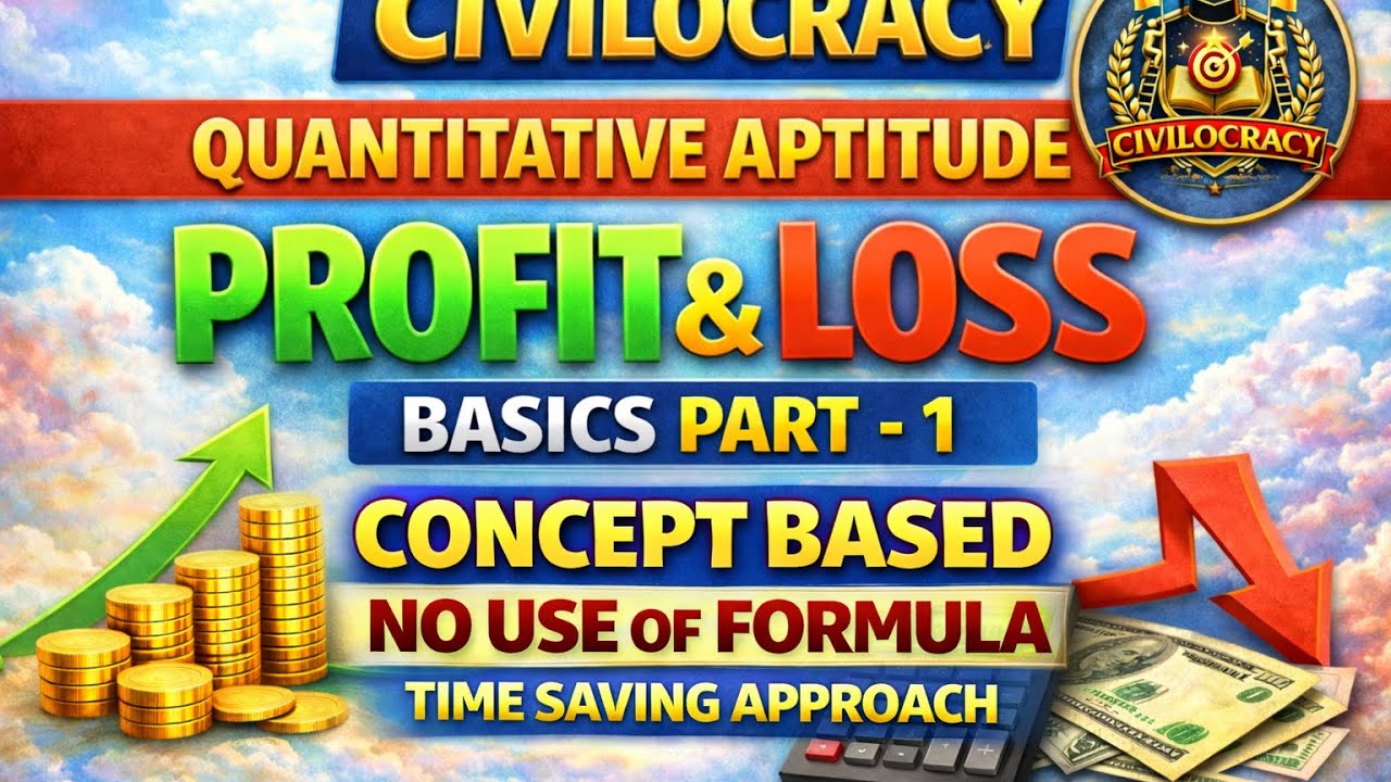 Profit and loss  Basics part 1 for beginners   IAS//JKAS/JKSSB/SSC-CGL/state PSCs etc