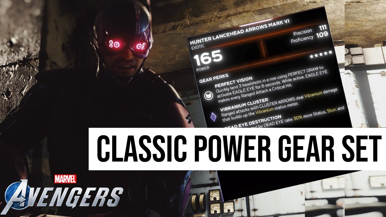 Marvel's Avengers - Gear Guide: Hawkeye - Classic Power Gear Set