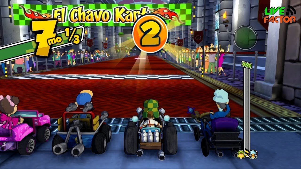 Gameplay - Chavo corriendo en la Copa Profesor Jirafales - El Chavo Kart - #Gameplay