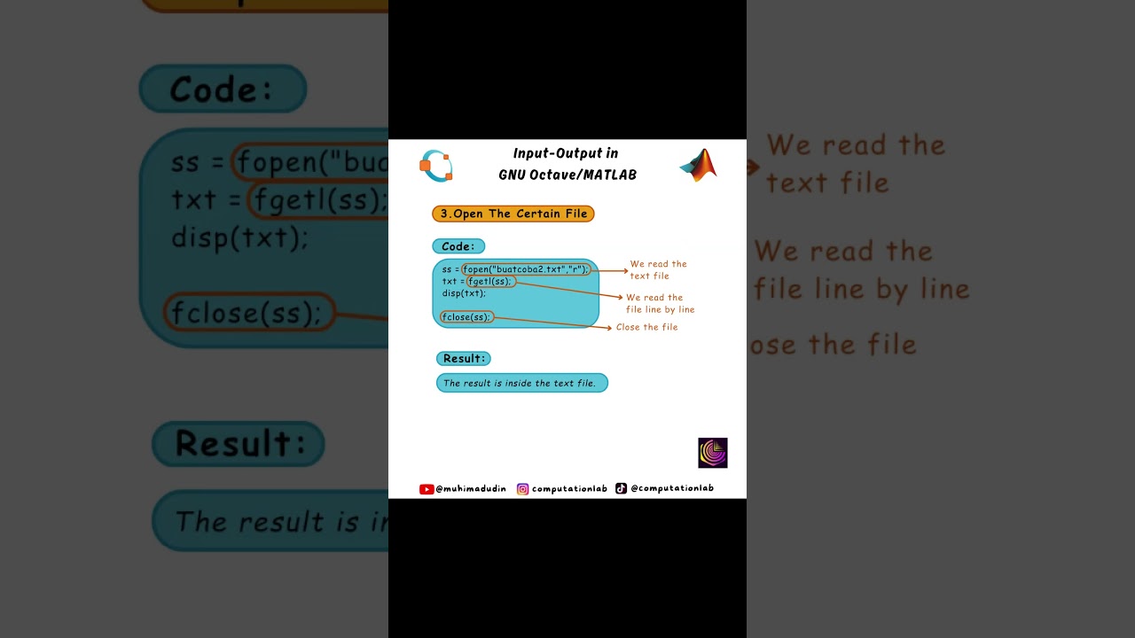 Input and Output in GNU Octave/MATLAB