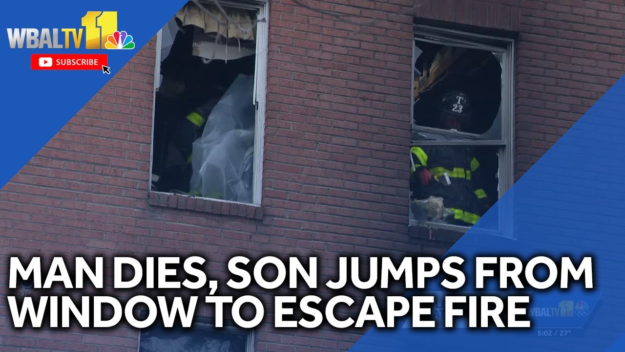 Man dies, son jumps from window to escape fire