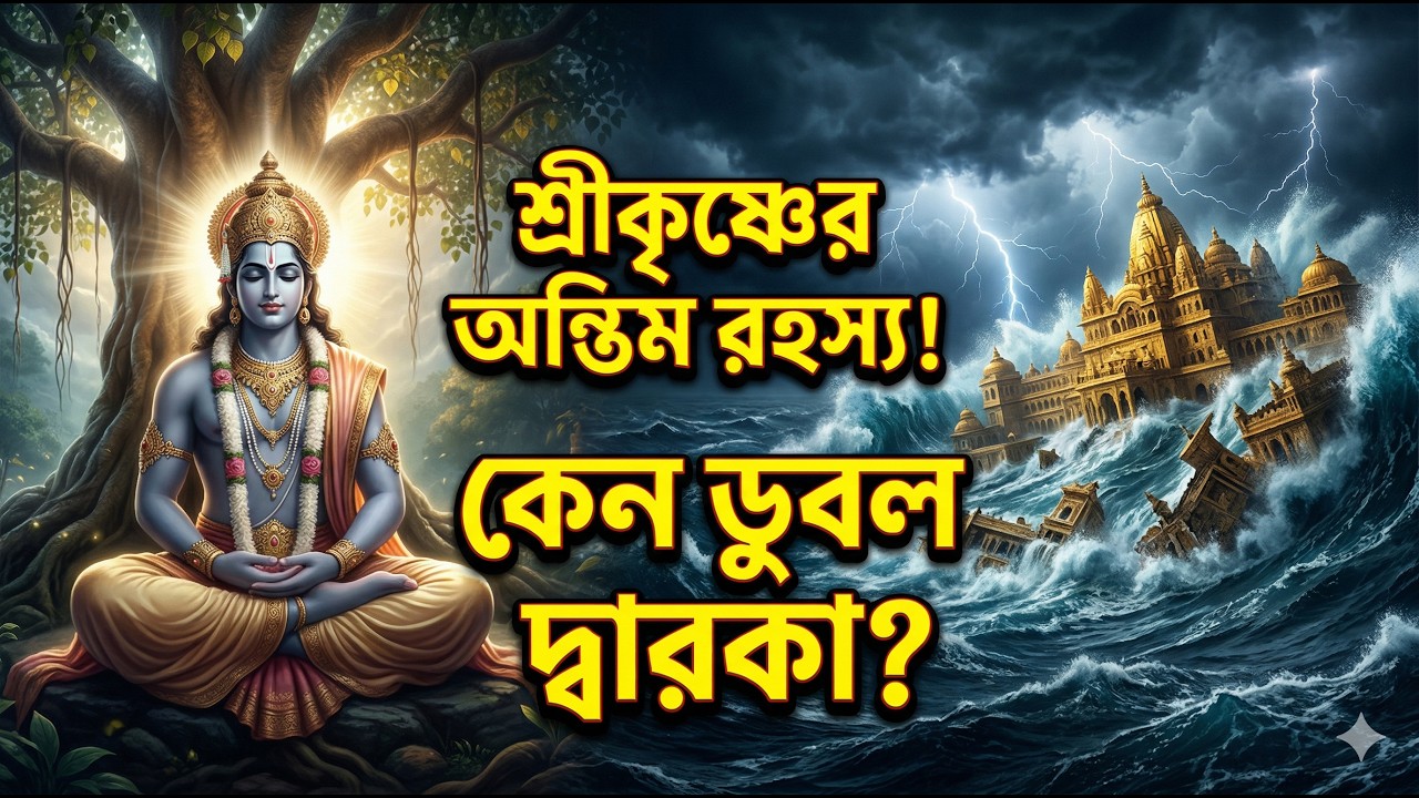 শ্রীকৃষ্ণের মৃত্যু কীভাবে হয়েছিল? দ্বারকা নগরী ডুবে যাওয়ার আসল রহস্য! 😨🌊