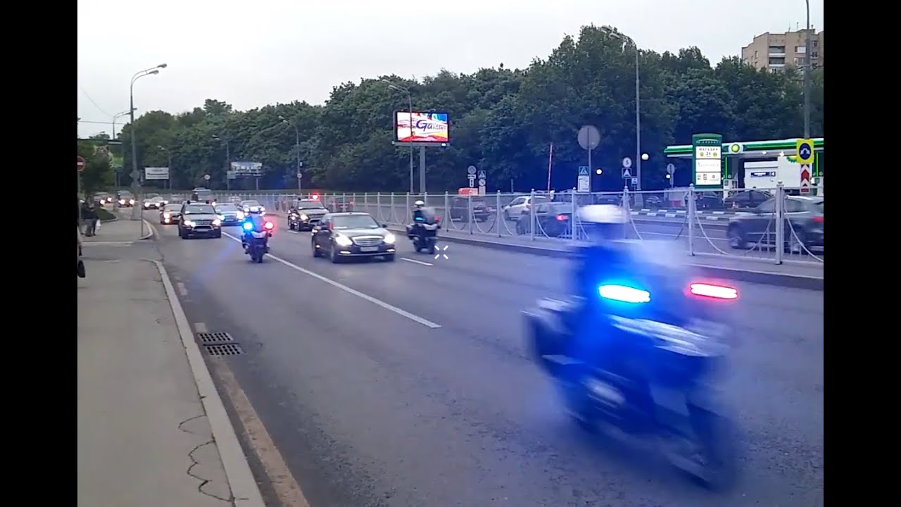 Кортеж Эрдогана в Москве 18.05.2016 / Motorcade of Erdogan person in Moscow