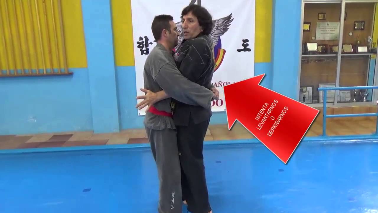 CÓMO DEFENDERSE DE UN ABRAZO DEL OSO POR DELANTE, 6ª PROYECCIÓN, HAPKIDO   2016