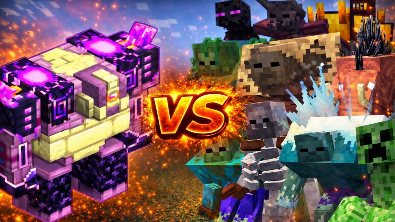 Ender Guardian vs All Mutant Mobs | L_Ender's Cataclysm vs Mutant Mobs [Minecraft Mob Battle]