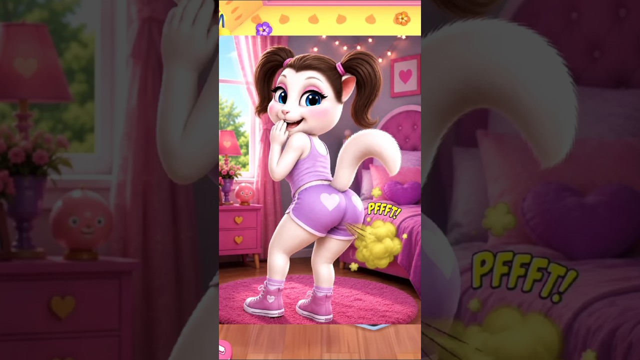 My Talking Angela 2 Funny Makeover 😂 👗#mytalkingangela2 #cosplay #makeup #fyp #foryou