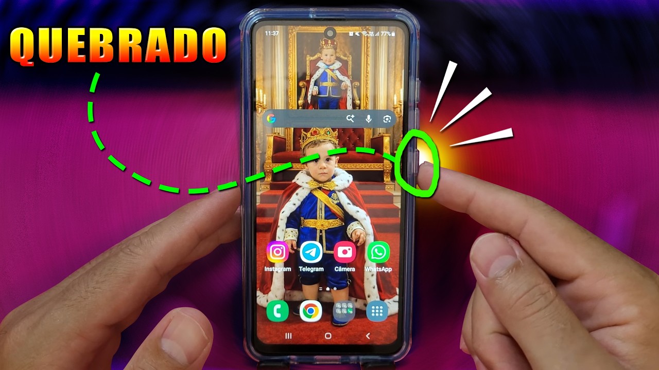 Como ligar a tela do Celular com o botão Power quebrado no celular Samsung