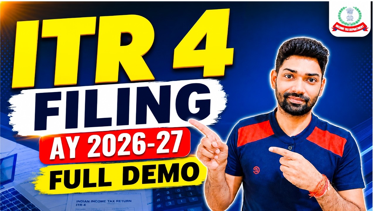 ITR 4 Filing Online AY 2026-27 | Section 44AD & 44ADA | Business ITR Kaise Bhare