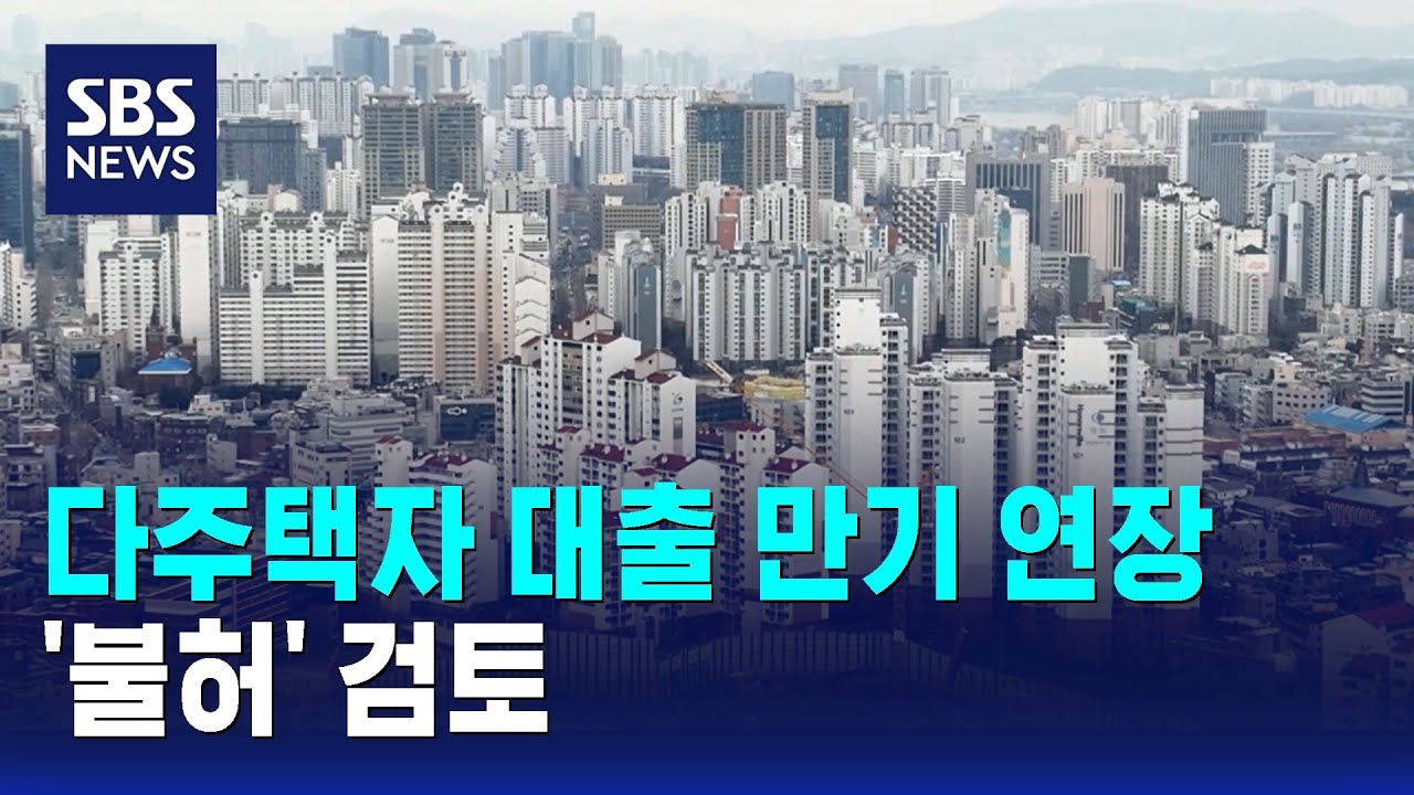 다주택자 대출 만기 연장 '불허' 검토 / SBS