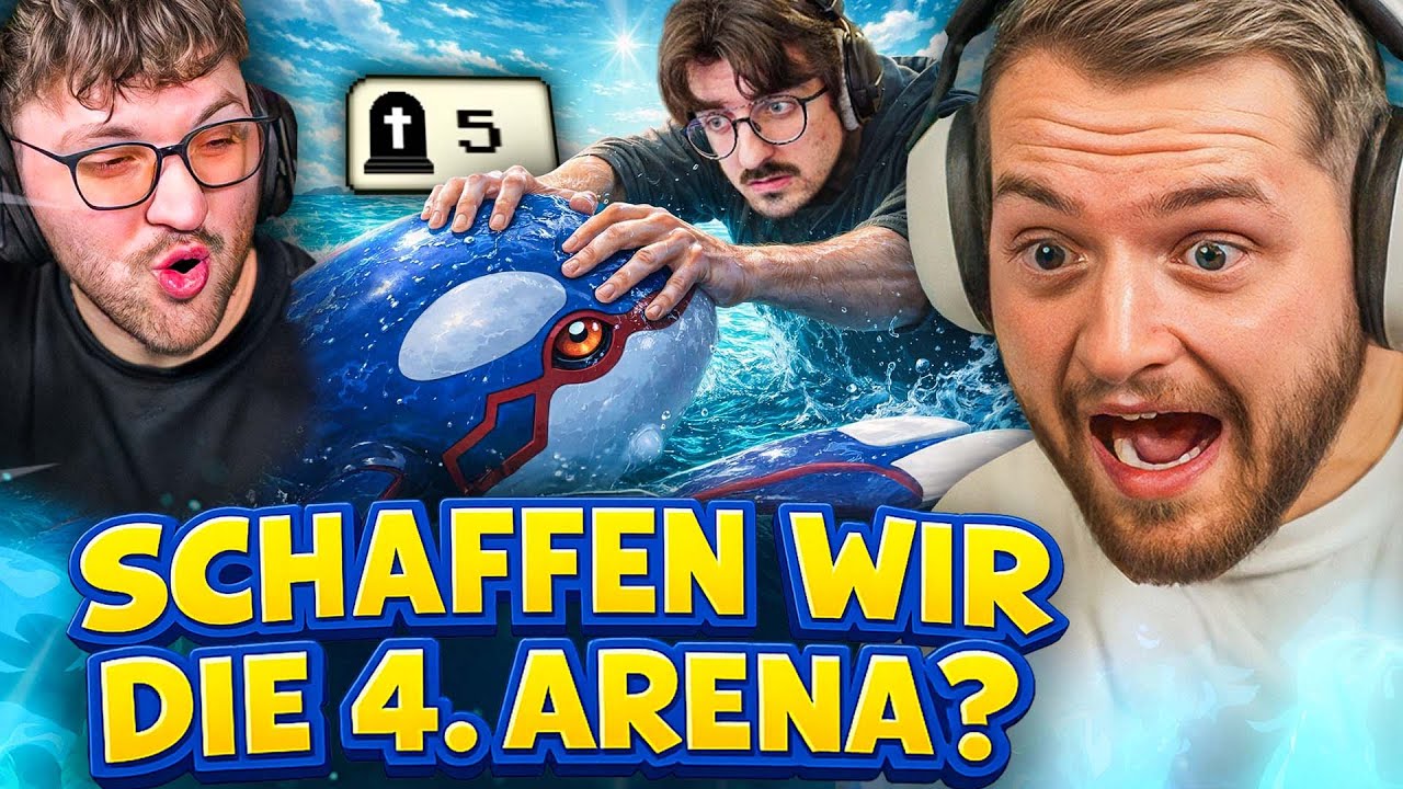 😭🤯MAXIMAL GEKRACHT! - FULL WIPE am KYOGRE in Arena 4? | Pokemon Trio Soullink Run! - Folge 3