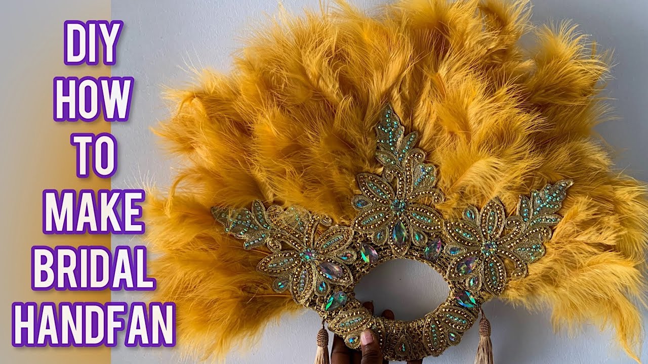 DIY | HOW TO MAKE BRIDAL HAND FAN | BRIDAL HAND FAN TUTORIAL | SIMPLE HAND FAN