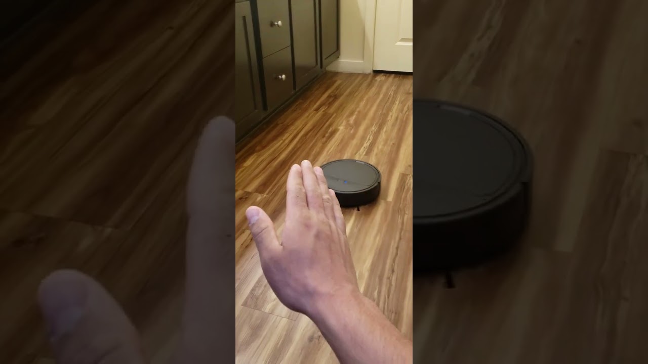 Testing and talking about the automatic floor sweeper 