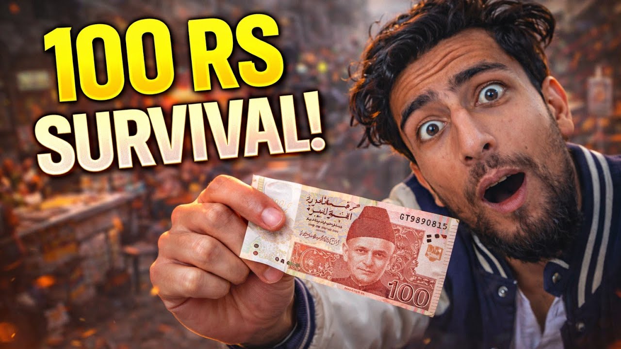 😱 24 Hours Survival in ONLY 100 Rupees?! | Extreme Challenge|| in Pashto 