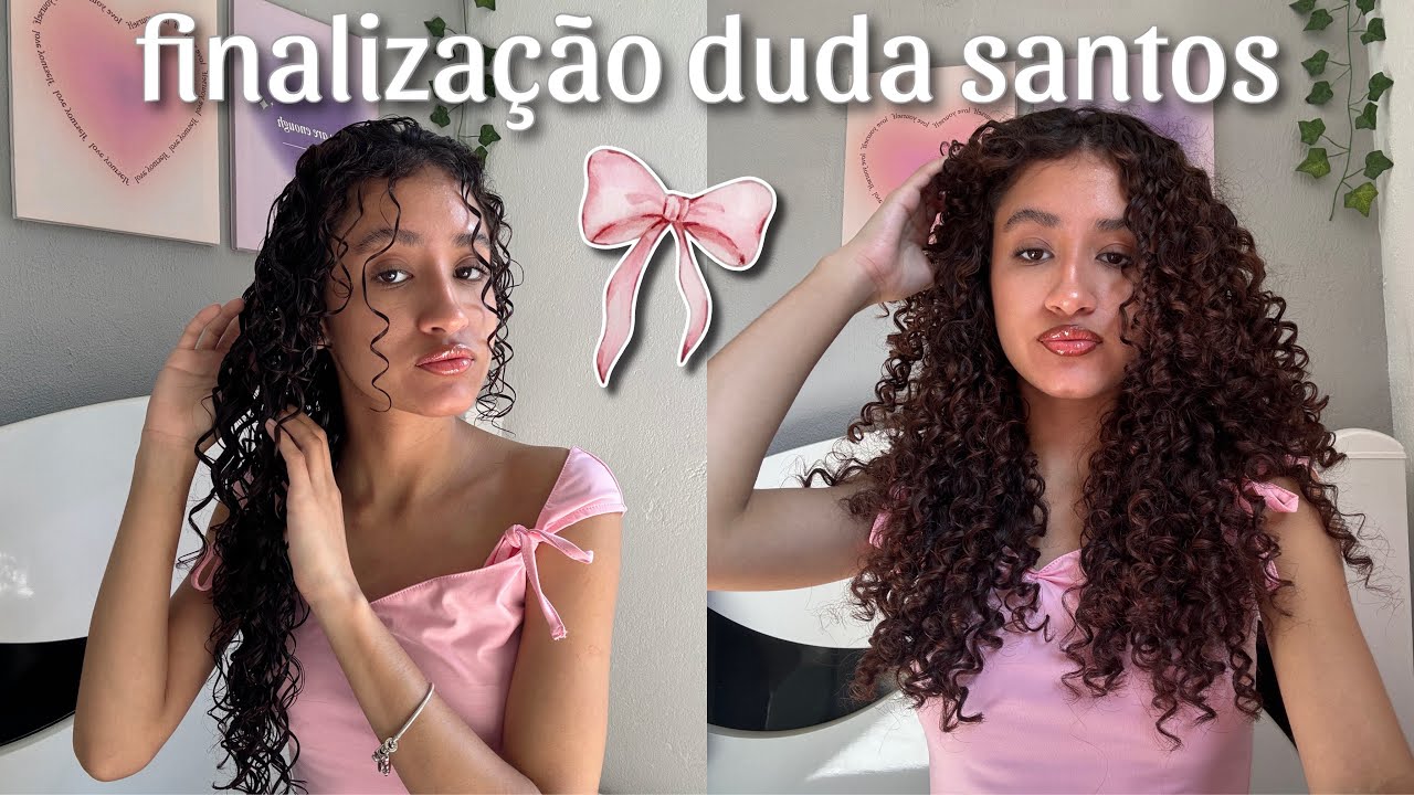TESTEI a FINALIZAÇÃO da DUDAH SANTOS no meu cabelo CACHEADO!