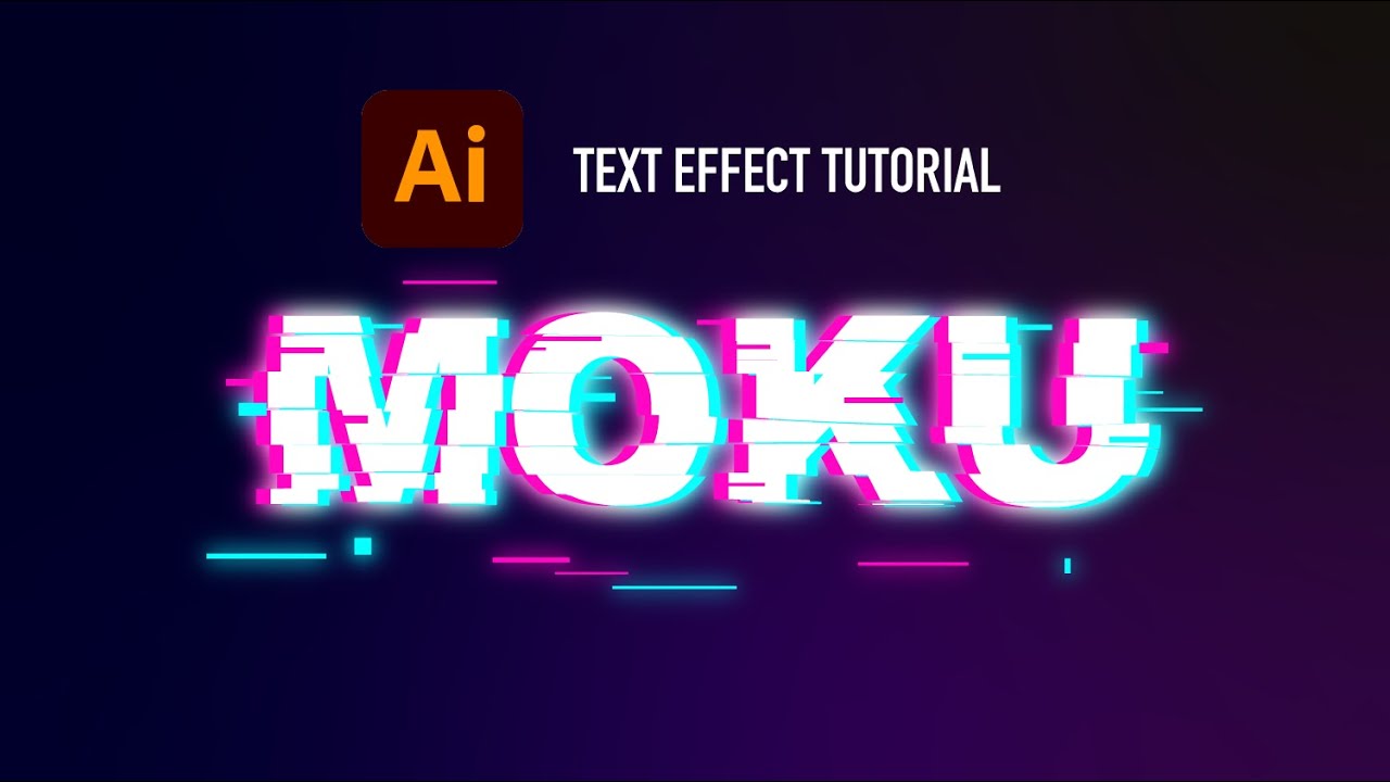 Adobe Illustrator 2023 - Digital Glitch Text Effect Tutorial