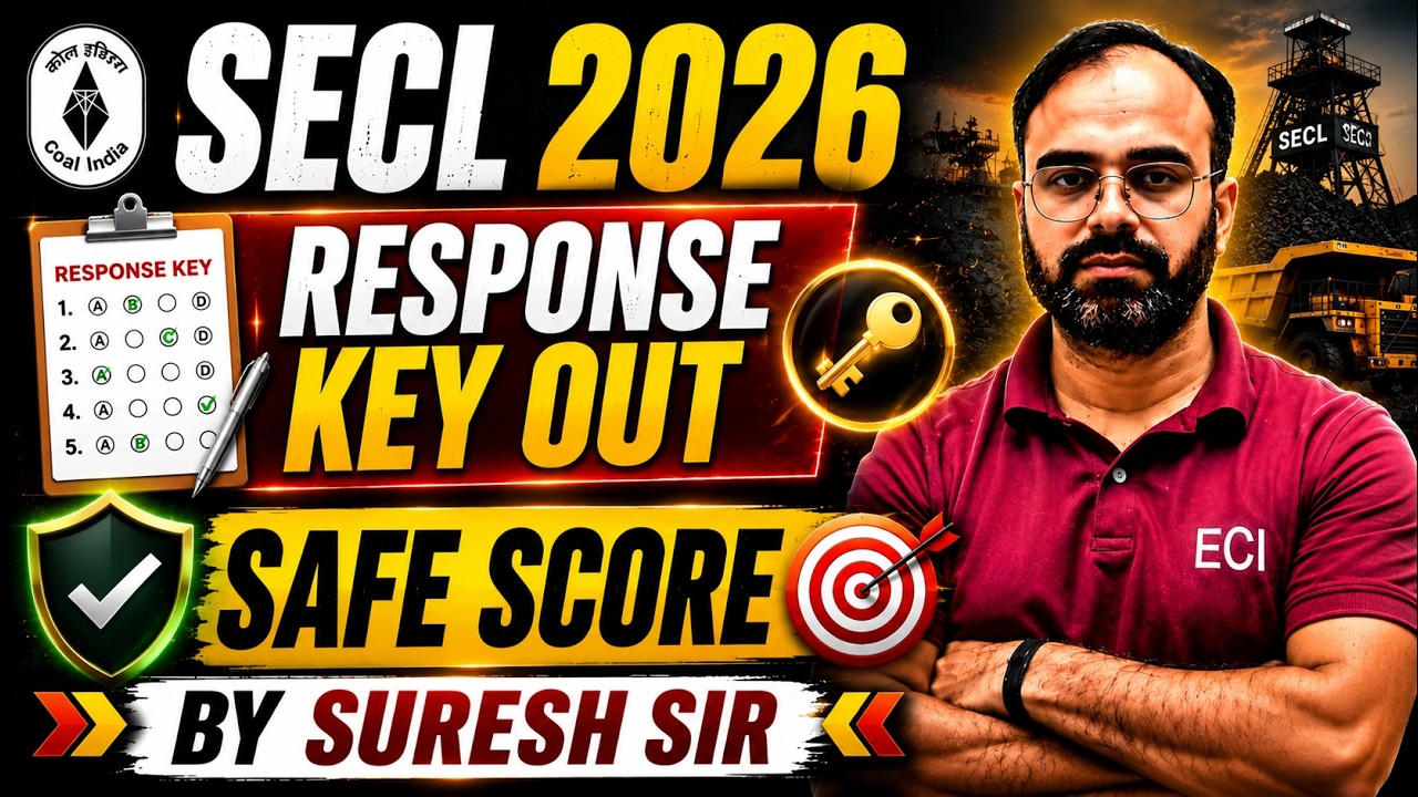 SECL 2026 | RESPONSE KEY OUT 🔥|  SAFE SCORE | #electrical  #sscje #pgcildt  #rrbje #secl