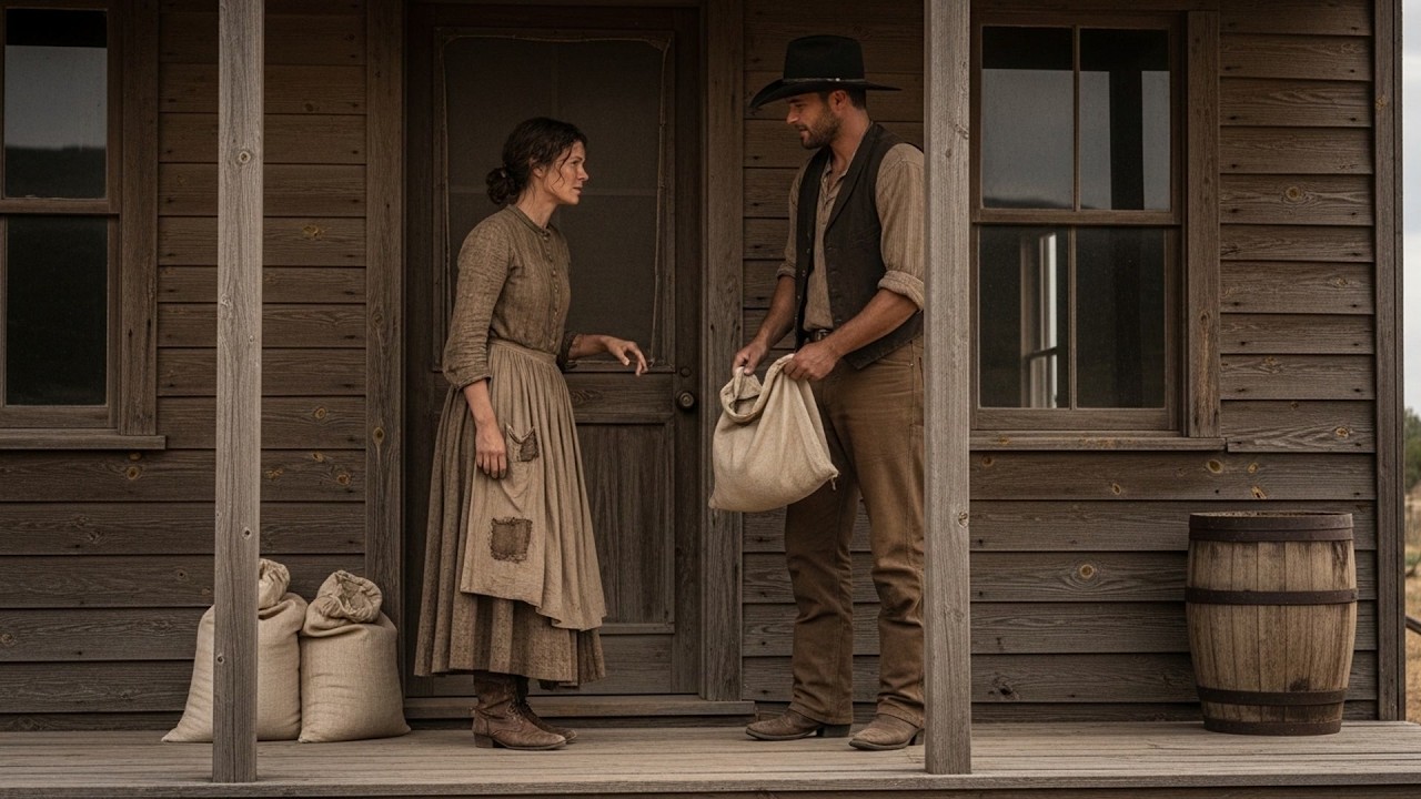 She Was Walking Miles To Trade For Flour Each Week, The Cowboy Left Sacks On Her Porch Every Morning