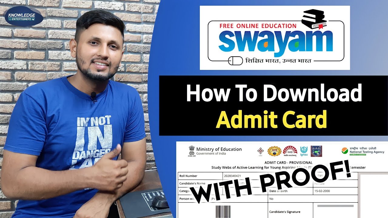 How To Download Admit Card (Swayam) | With PROOF | NPTEL Admit Card | Admit Card Kaise Download Kare