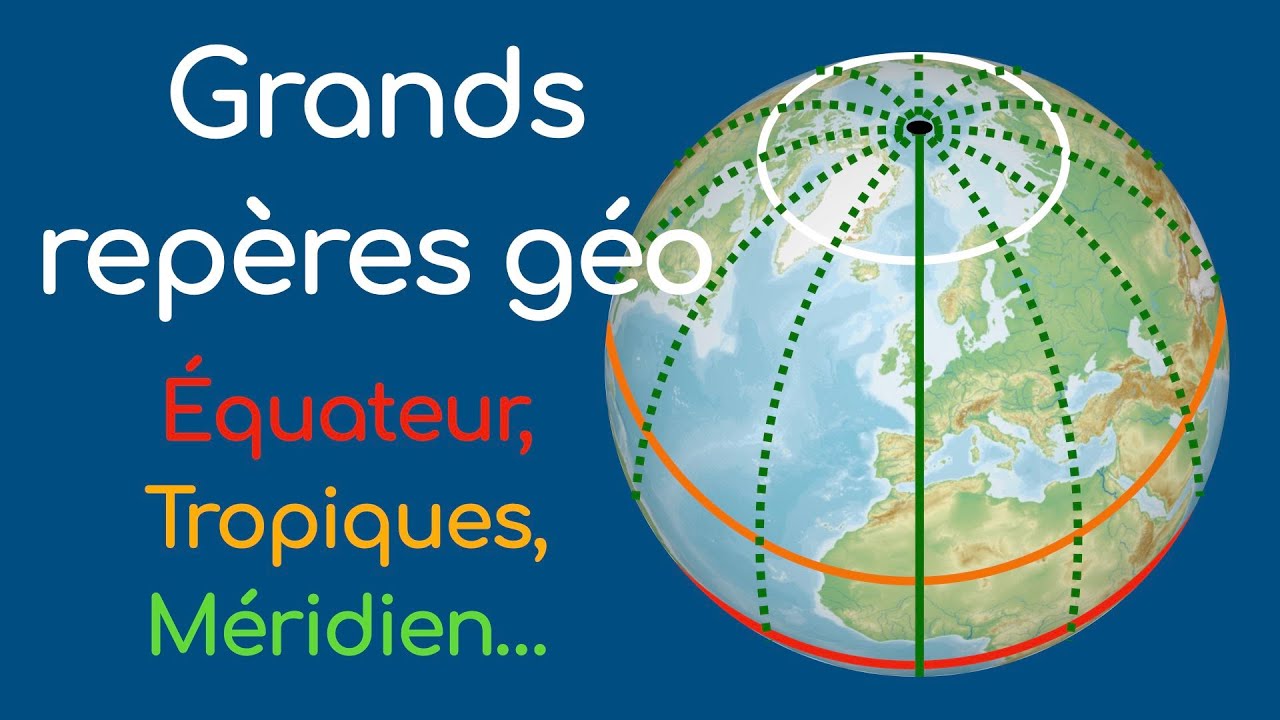 Coordonnées géographiques, équateur, méridien, tropique, latitude, longitude : tout pour se repérer