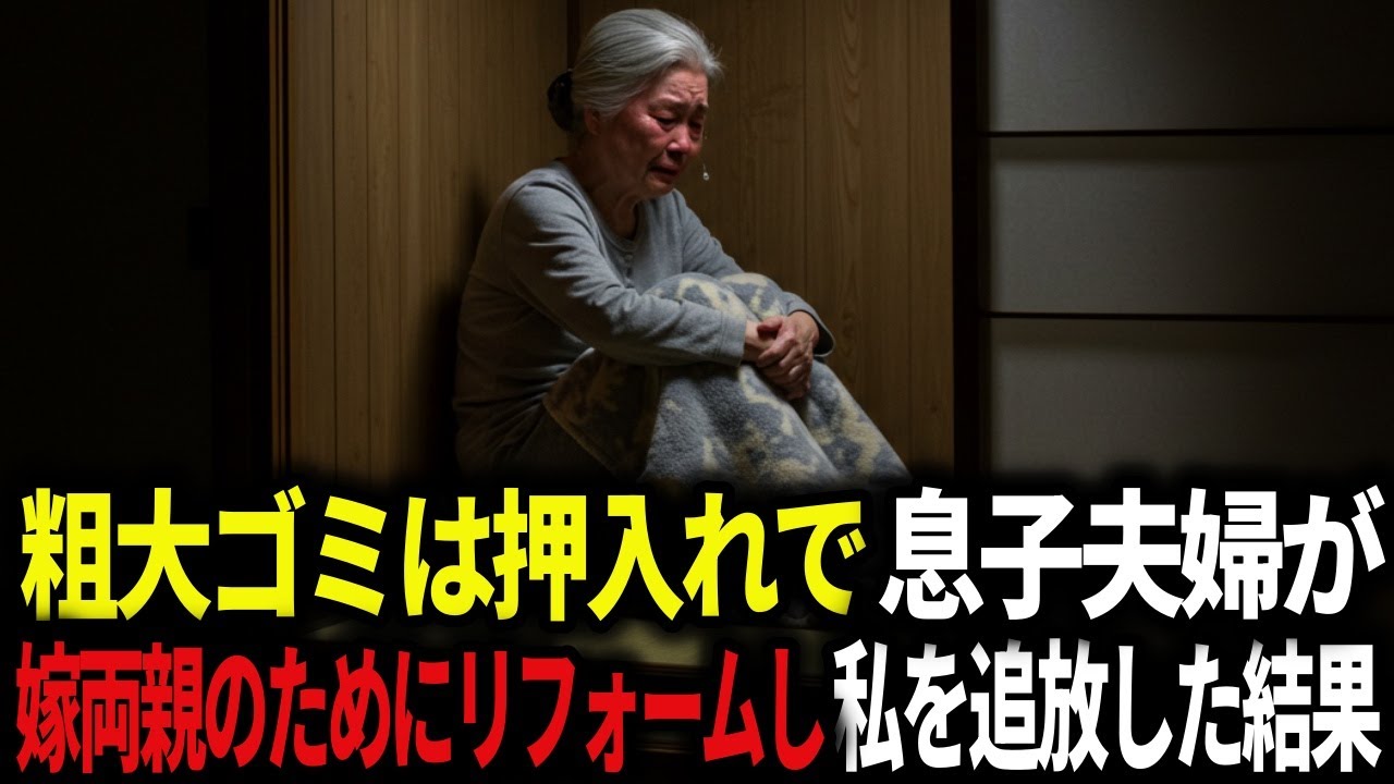 「出て行け」息子夫婦が嫁両親のためにリフォームし、「押入れの粗大ゴミに」と私を追放した結果