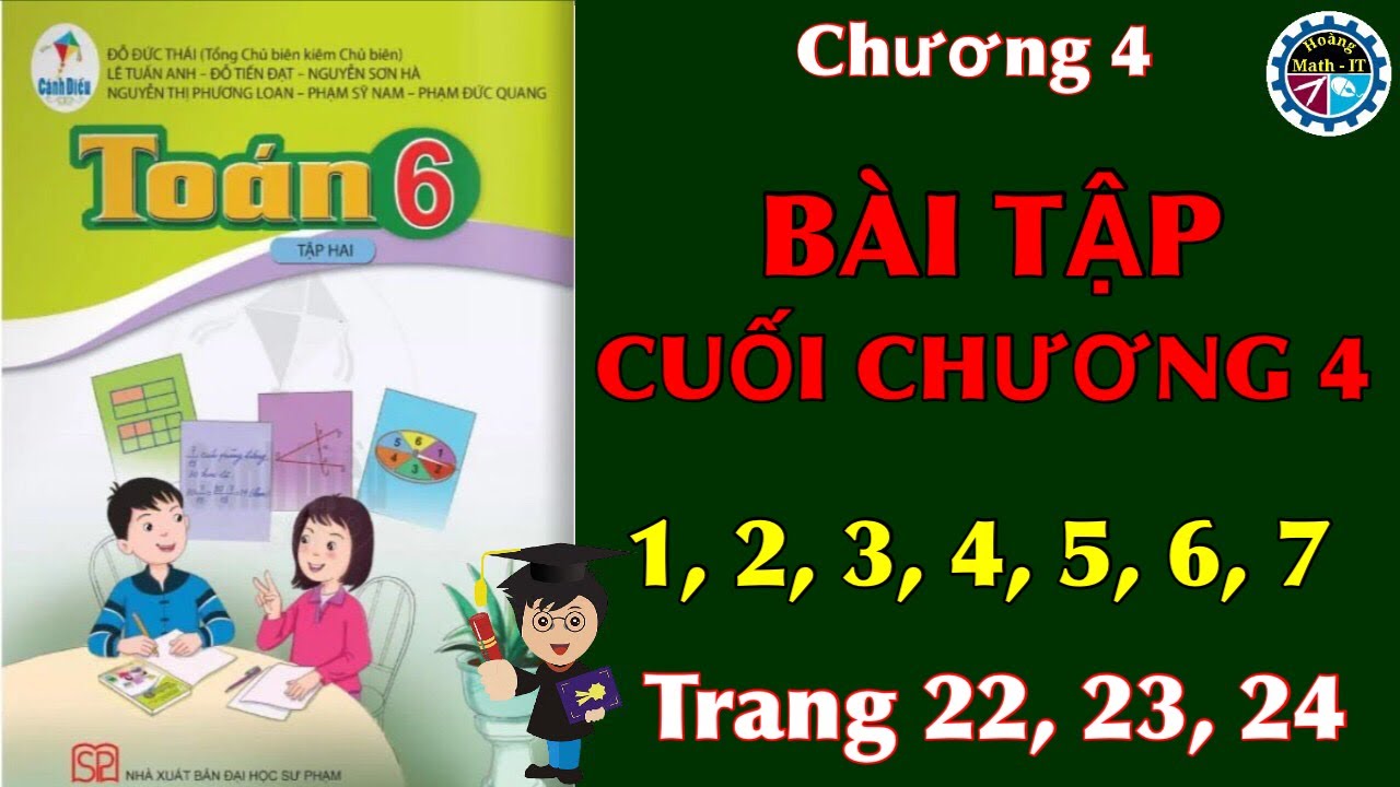 Bài 1, 2, 3, 4, 5, 6, 7 trang 22, 23, 24 - Toán lớp 6 trang 22, 23, 24 - tập 2 - cánh diều