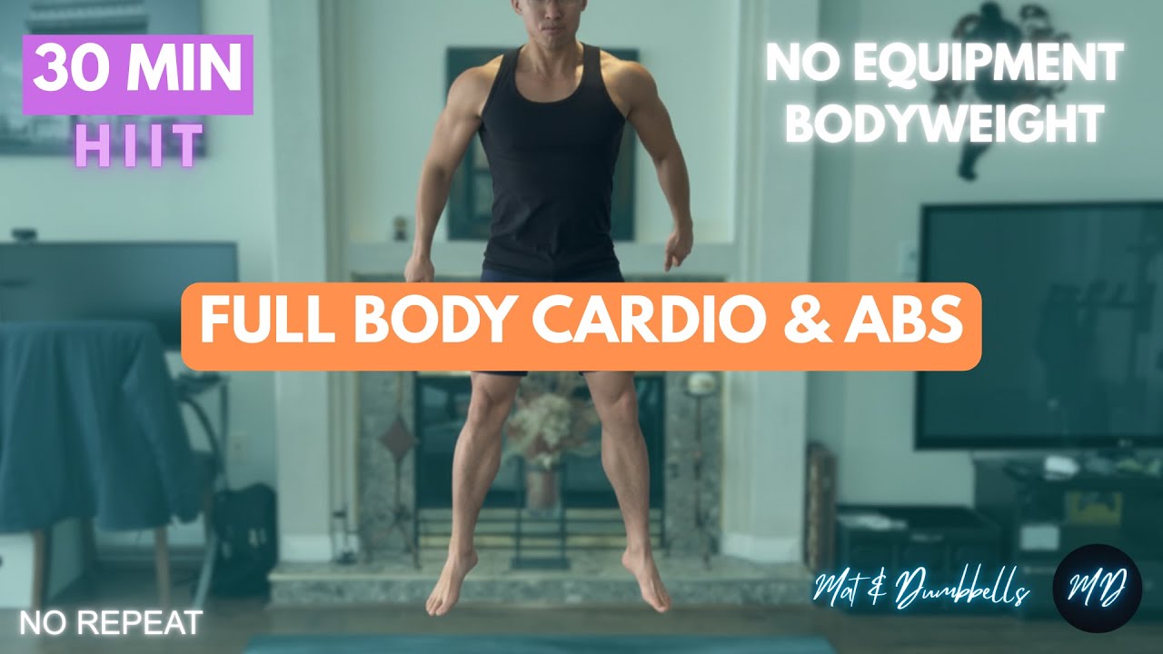 30 Min INTENSE Bodyweight HIIT | Full Body Cardio & Abs | Burn Fat & Lose Weight | NO REPEAT