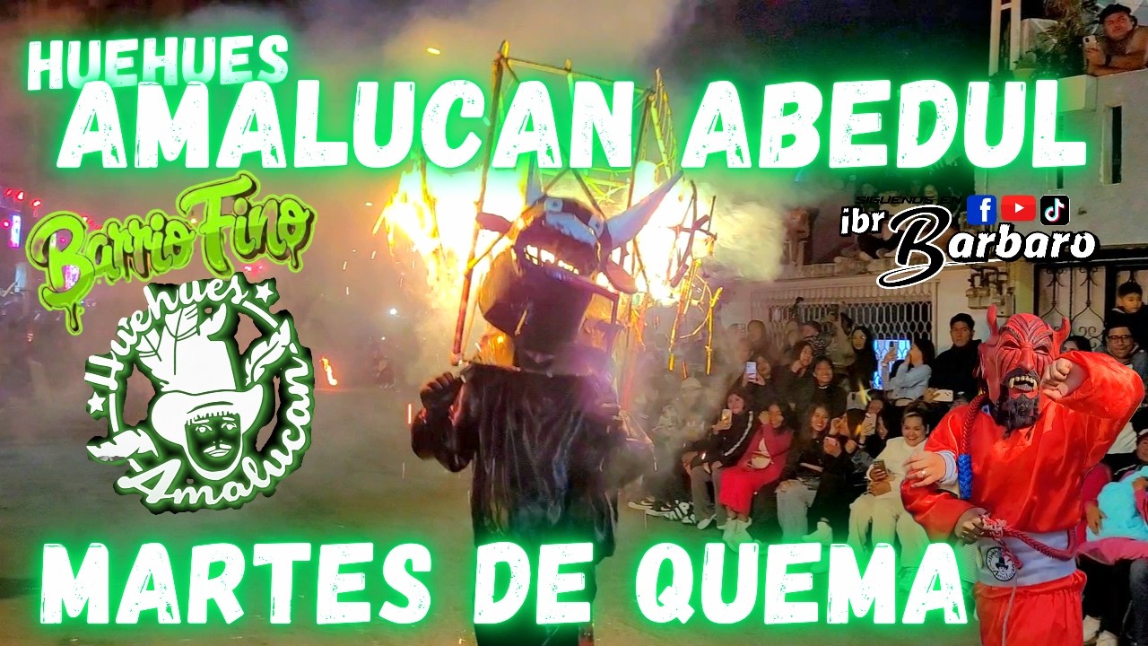 HUEHUES AMALUCAN ABEDUL, EN EL MARTES TRADICIONAL DE QUEMA CARNAVAL 2026